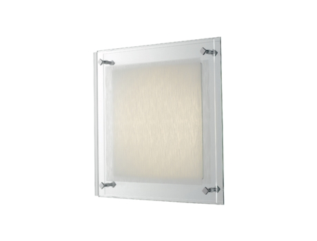 JOYCE Plafón de techo en cristal blanco 24W 4000K (luz natural) 35 cm