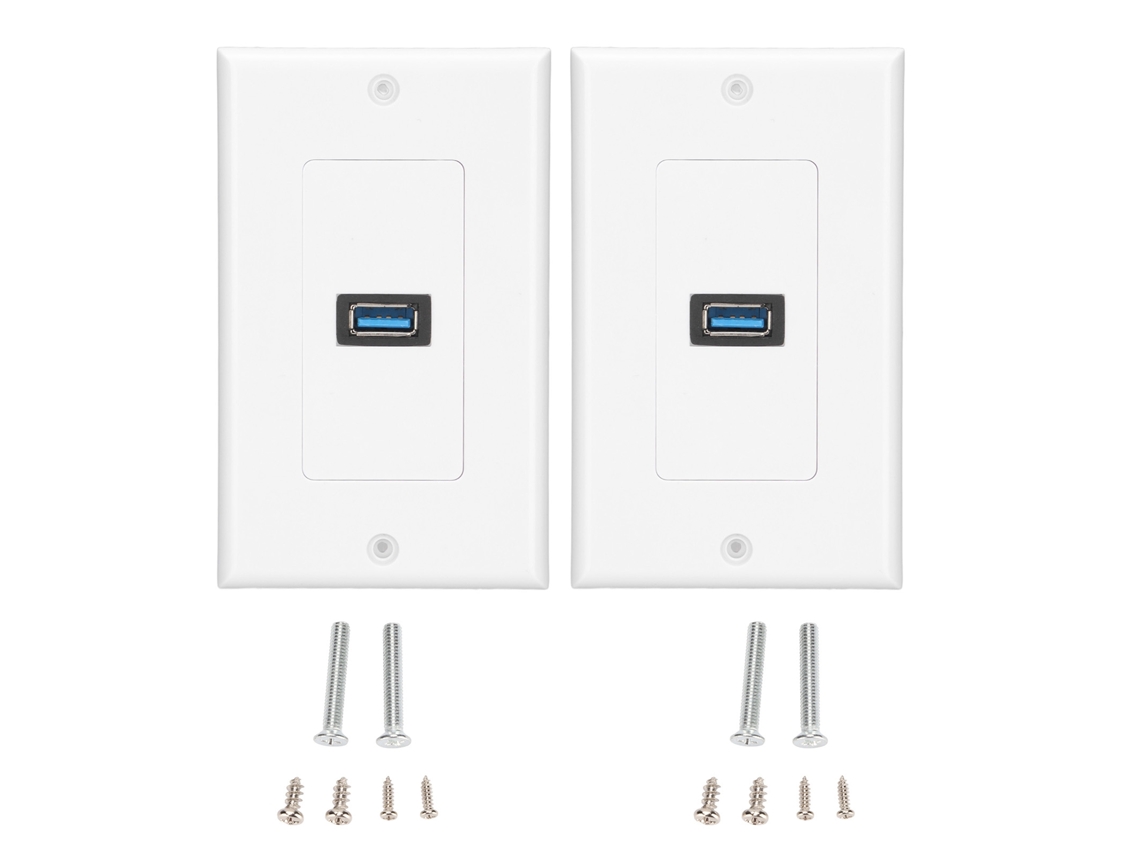 Painel De Parede Com 2 Portas Usb 3.0 Para Carregamento Rápido - Ideal Para Casa, Escritório E Hotel