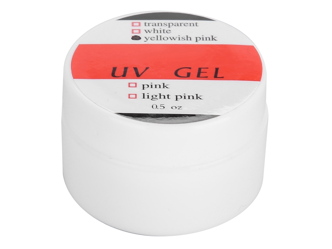 Esmalte de uñas en gel UV para decoración de uñas, esmalte en gel removible, base, capa superior, extensión, 15 ml (rosa y amarillo)