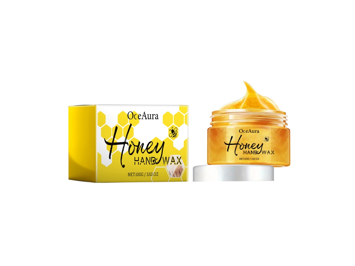 Mascarilla exfoliante de miel Oceanaura para manos: hidrata, nutre, suaviza la piel y alivia la sequedad de las manos.