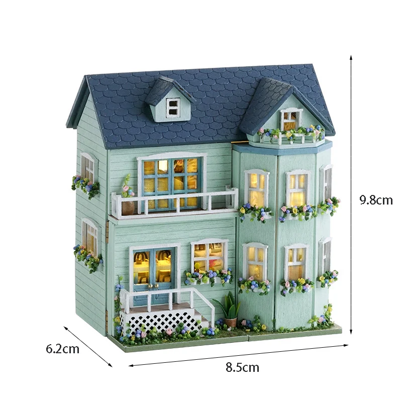 (estilo 1) Kit De Bricolaje Para Casa De Muñecas De Madera "serie Casa En Miniatura" Modelo En Miniatura