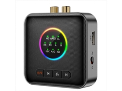 Transmissor E Receptor De Áudio Bluetooth 5.2 Fm Usb 3.5mm Aux Estéreo