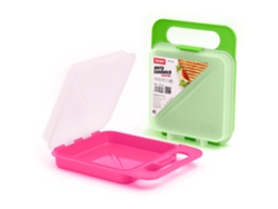 Contenedores de Alimentos TATAY Reutilizables (2 Un - Multicolor - 18 x 14 x 4.5 cm - Plástico PP05)