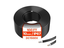 Cable de extensión solar 30,48 m 6 mm² 10 AWG XLPE IP67 con núcleo de cobre Tekmaquinas