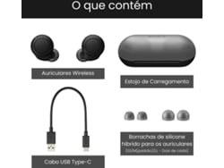 Auriculares Bluetooth True Wireless SONY WFC500B (In Ear - Micrófono - Negro)