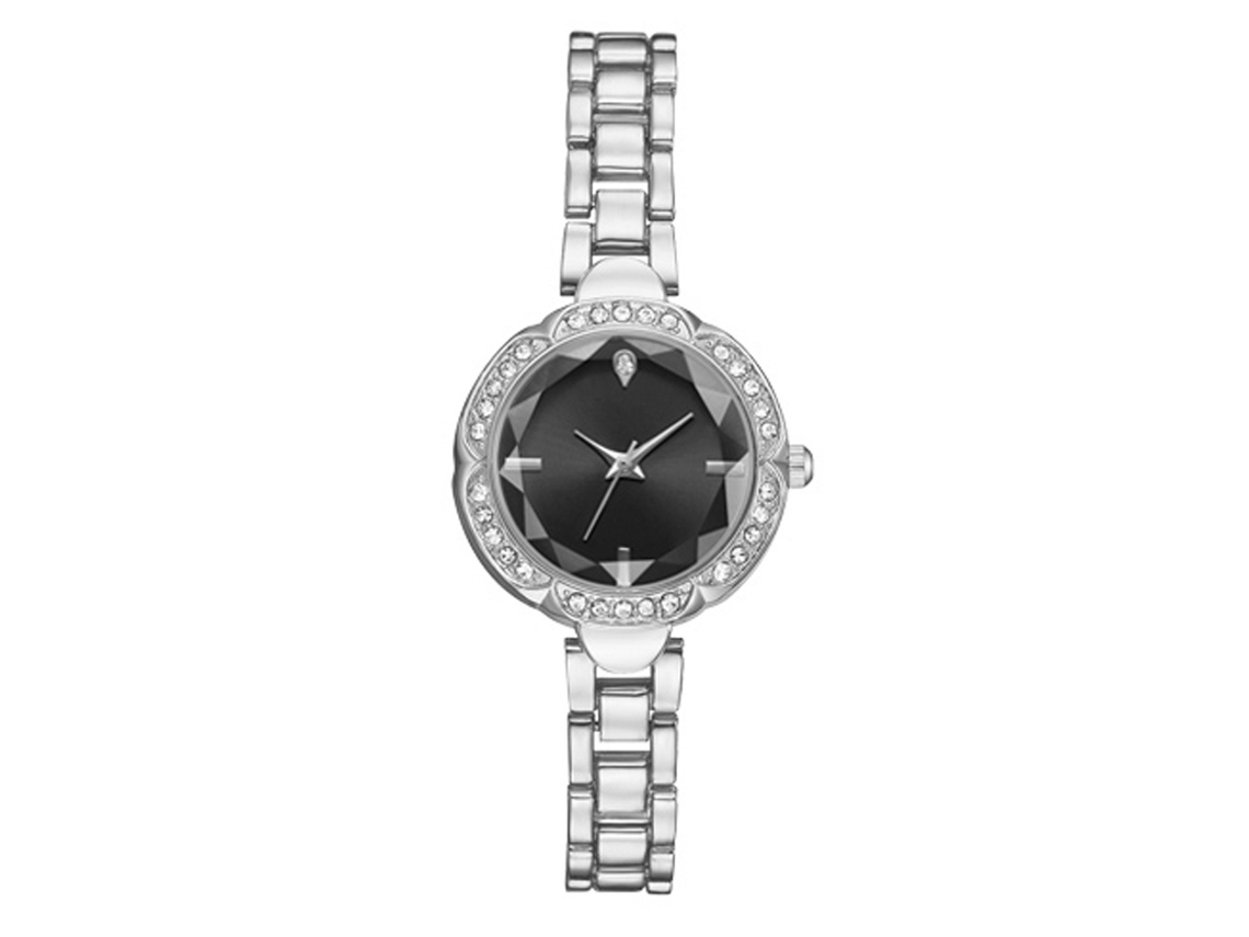 Reloj De Pulsera De Cuarzo Para Mujer Con Esfera Redonda Y Correa De Aleación Blanca Plateada, Informal Y Elegante.