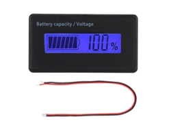 Monitor De Capacidad De Batería Con Pantalla Lcd Impermeable 12-84v Luz Azul Gy-6gh Pcb Htn