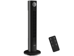 Ventilador De Torre Silencioso, 28db, 8m/s, Dormitorio, 12 Velocidades, 4 Modos, Temporizador 12h, Negro
