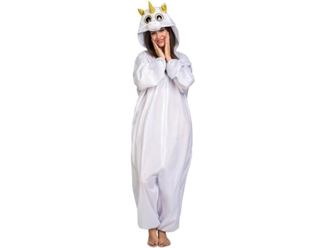 Disfraz de Niña DISFRAZZES Unicornio Con Ojos Grandes Blanco (Talla: 10 a 12 años)
