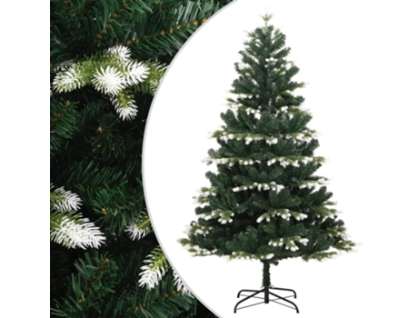 Árbol De Navidad Artificial Con Bisagras Y Nieve Flocada 240 cm VIDAXL