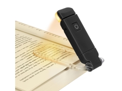 (negro) Luz De Lectura Led Recargable Por Usb, Luz Nocturna Portátil Que Protege Los Ojos, Con Clip Para Libro Y Marcapáginas.