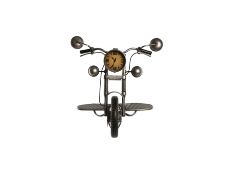 Reloj de Pared HOME ESPRIT Negro Plateado Metal 60 x 30 x 78 cm