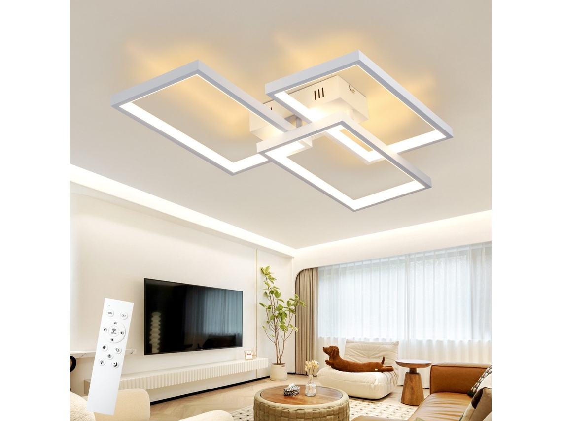 Zmh Lámpara De Techo Led Moderna Con Control Remoto - Lámpara De Diseño De Metal Para Dormitorio