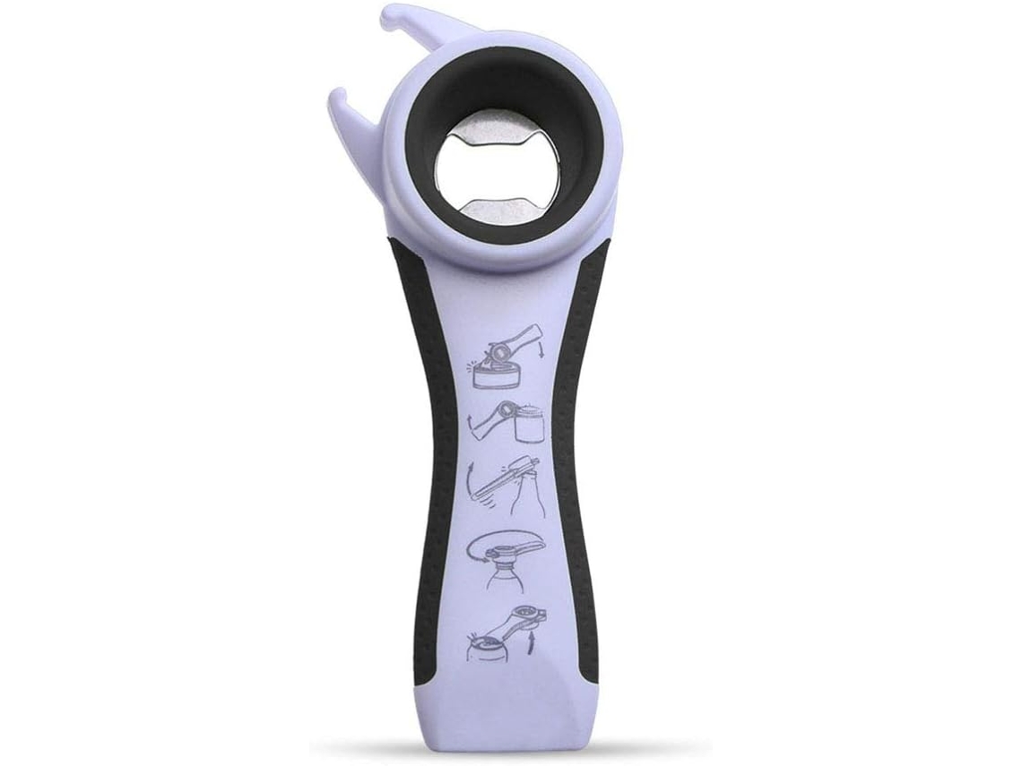 Kit de apertura de frascos fácil de usar, diseño cómodo que ahorra mano de obra, agarre antideslizante para un manejo firme, abrelatas multifunción.