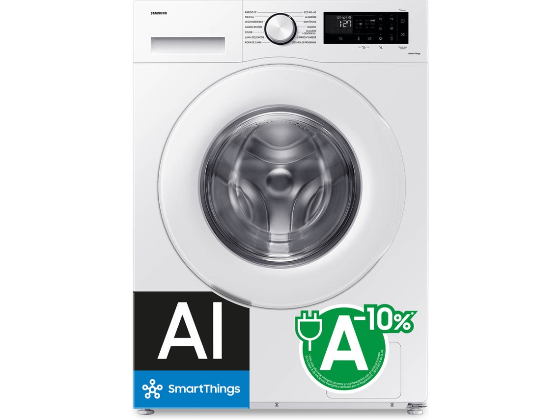 Lavadora SAMSUNG WW90CGC04DTEEC (9 kg - 1400 rpm - Blanco)