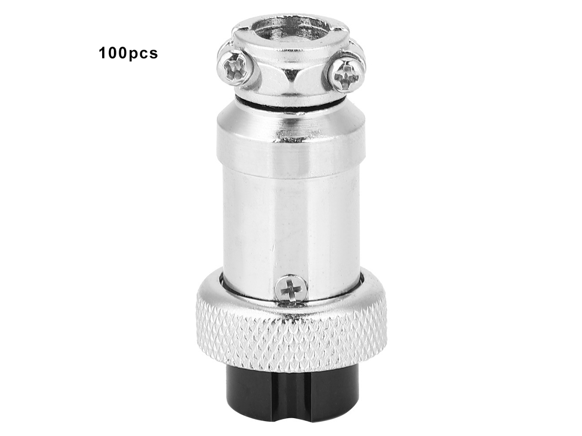 2026velora-100 Piezas Conector Hembra 6 Huecos Conector Aéreo Universal Shell Acero Inoxidable 16mm Suministros Eléctricos