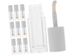 Juego de 12 tubos vacíos de brillo labial transparente con aplicador de recarga.