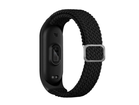 Correa de nailon lazo elástico ajustable elásticos trenzados para Xiaomi Mi Band 5/Band 6/Band 7 - negro