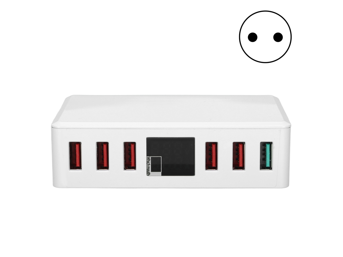Concentrador De Carga Usb De Sobremesa De Múltiples Puertos (carga Rápida Qc3.0, Carga Inteligente Con Pantalla Digital)