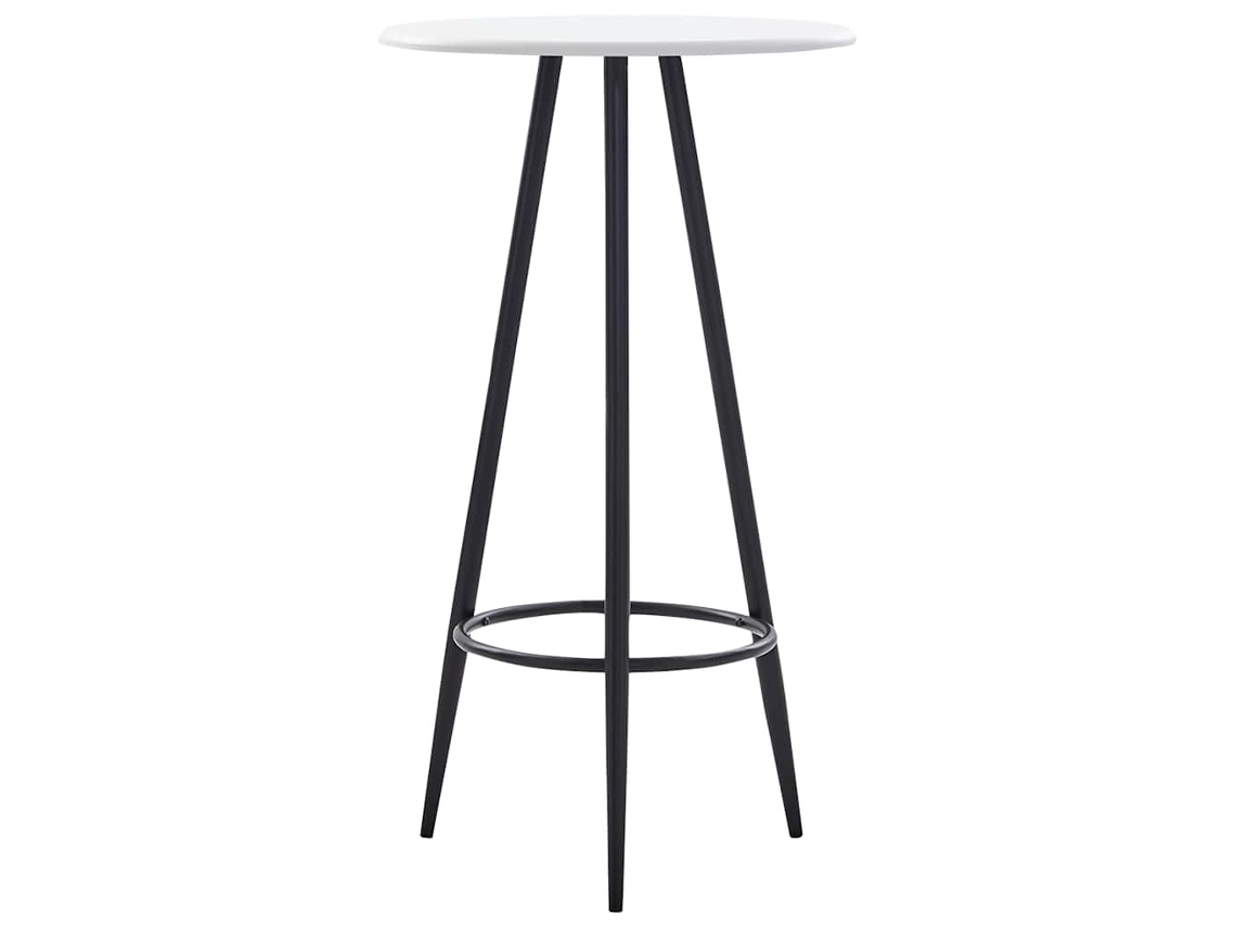 Maison Exclusive - Juego De Mesa Alta Y Taburetes 3 Piezas Plástico Negro