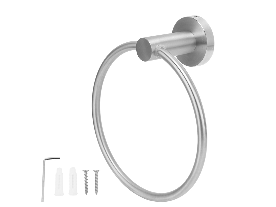 Anillo Toallero Sencillo De Acero Inoxidable, Resistente A La Oxidación, Para Baño Y Cocina, Estilo Retro.