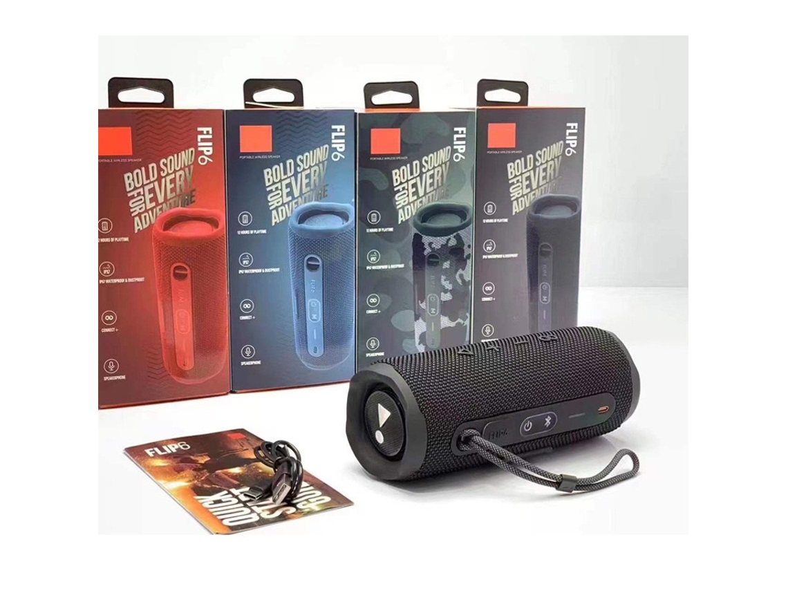 (negro, Sin Tarjeta De Memoria) Nuevo Altavoz Dual Multifuncional De Audio Bluetooth Flip6