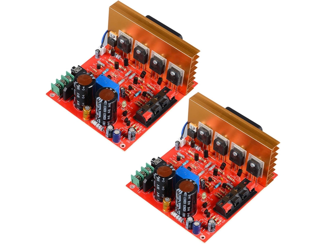 Lote De 2 Amplificadores De 180w + 20 Canales Con Preamplificador De Sonido Fet, Alimentación De Ca De 18v Y 26v Con Ventilador.