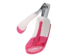 Cortador De Unhas Para Bebê Com Lupa Rosa Silicone Macio Infantil Ferramenta De Cuidado