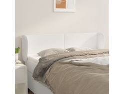 Cabecero De Cuero Sintético Blanco 147x23x78/88 Cm