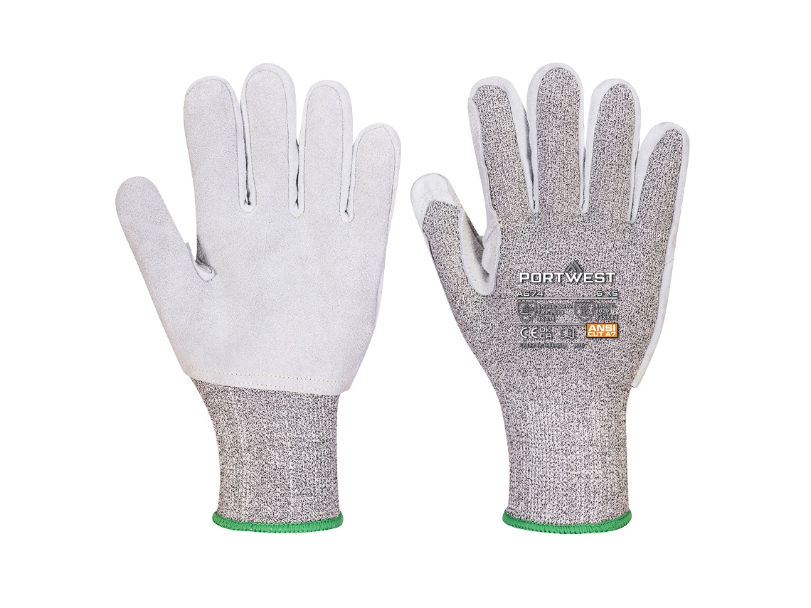 Guante Cs Cut F13 De Piel Resistente Al Corte Negro / Xs