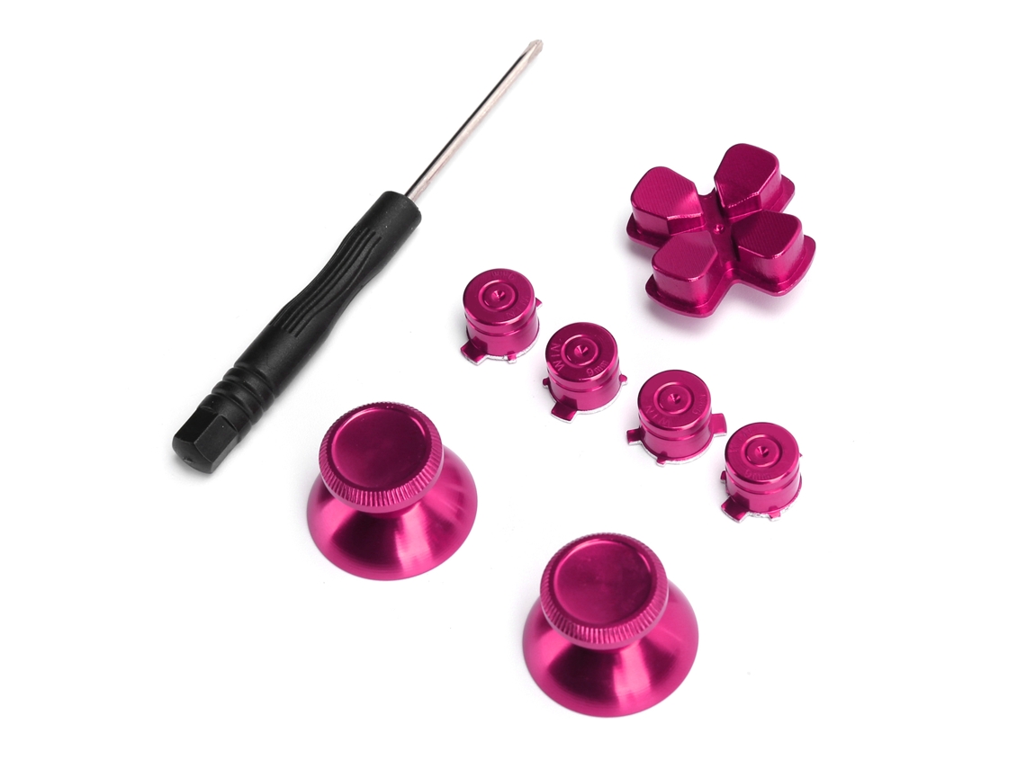 Alavanca De Metal Para Controle Ps4 Botão Thumbstick Substituição Simula Grip Acessório Rose Red