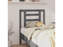 Cabecero De Cama Madera Maciza De Pino Gris 81x4x100 Cm