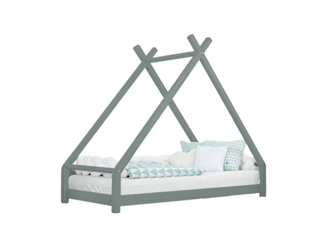 Cama tipi infantil TAHUKA 80 x 180 verde salvia BENLEMI
