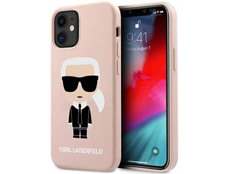 Carcasa Apple KARL LAGERFELD iPhone 12 Mini Silicona Trasera Rosa