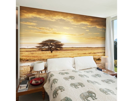 Papel de Pared ARTGEIST Zebras Africanas Cerca de Boteco (300x231 cm)