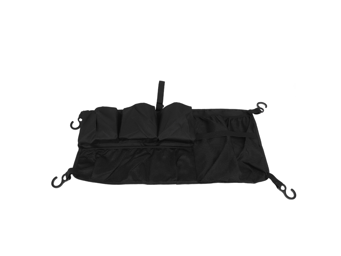 Bolsa De Almacenamiento Lateral Multicompartimento De Tela Oxford Para Carrito De Camping - Negra