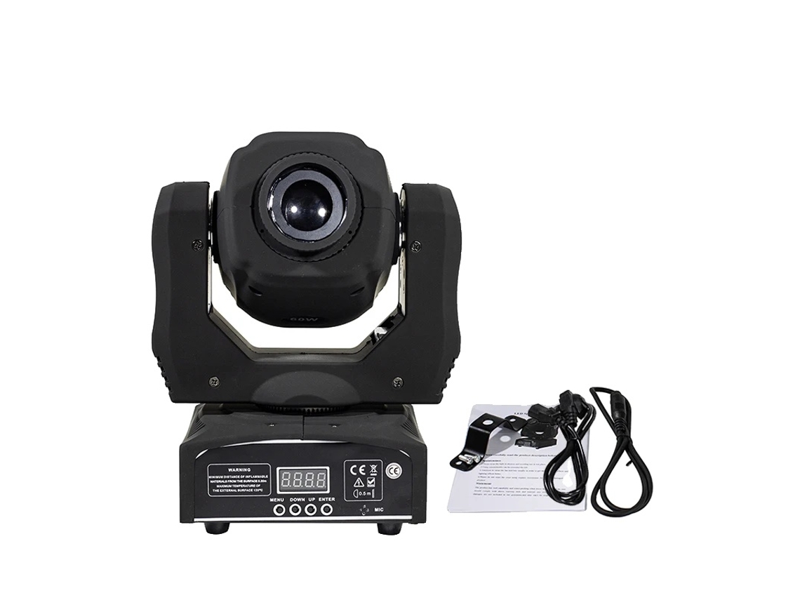 Foco LED de escenario, 60 W de potencia, 7 colores blanco, cuerpo negro de 60 W, OEM UE