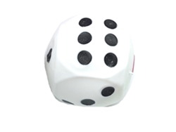 Bola antiestresse Rebe em formato de dado, macia e elástica, para alívio da ansiedade; brinquedo sensorial para crianças e adultos.