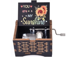 Cajas De Música "eres Mi Sol", Caja De Música Vintage Única De Madera Grabada Con Manivela, Aniversario (marrón)