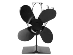 Ventilador Para Chimenea De Leña Con 4 Aspas, Alimentado Por Calor, Lt375, Resistente A Altas Temperaturas, 152 Mm, Negro.