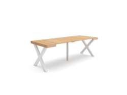 Mesa Consola extensible 220 Para 10 comensales Patas madera maciza Roble