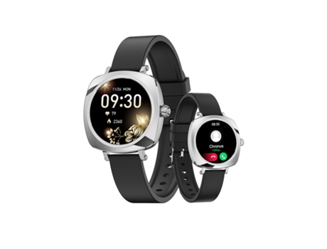 CHRONUS LC605 Reloj Inteligente 1.19'' AMOELED con Monitor de Salud Mujer con Android iOS Negro