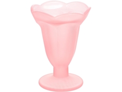 Cuenco de postre de vidrio esmerilado rosa claro, estilo vintage, ideal para helado Chaberlu