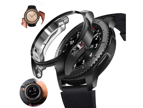 Carcasa de Reloj SLOWMOOSE Samsung Galaxy Watch Gear S3 Frontier Bumper Diamante Suave Chapado Inteligente (Gear S3)