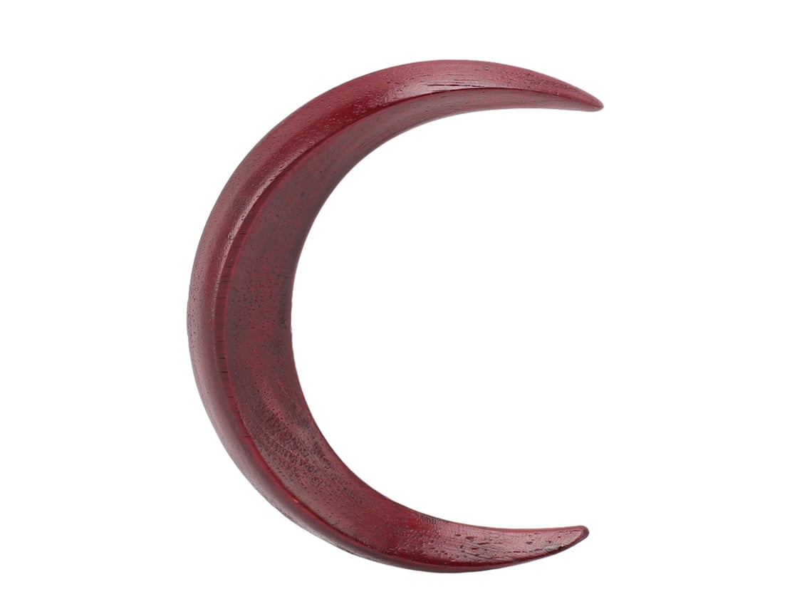 2026 - Peineta de madera con diseño único de luna, redonda, marrón, accesorio versátil.