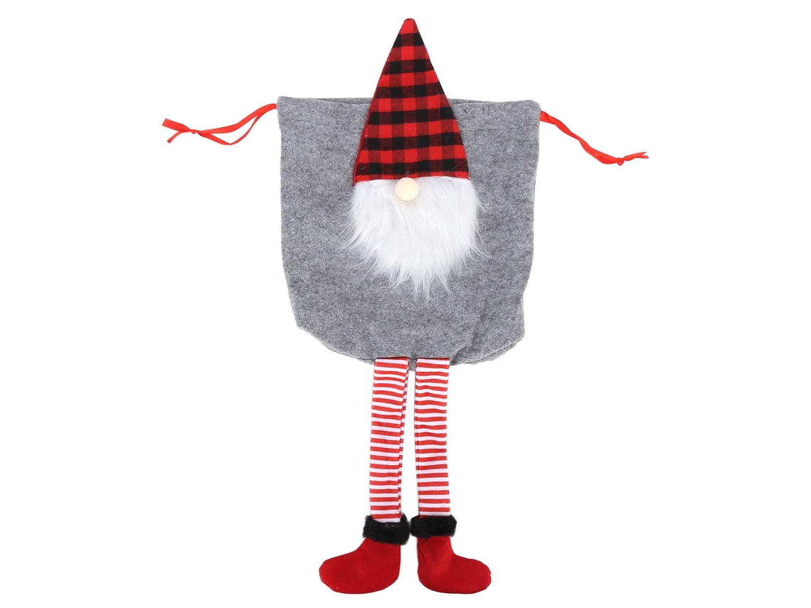 Bolsa de regalo navideña con cordón y Papá Noel sin rostro para fiesta navideña Kofihety