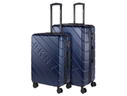 Juego De Maletas Rígidas Abs DKNY DKNY-911 Side Tracked marino (50X76x31 Cm - 100L)