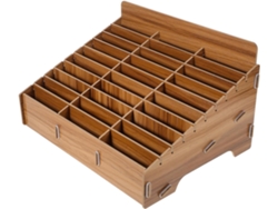 Caja Organizadora De Escritorio Rústica Y Sencilla De Plástico Blanco Con 30 Compartimentos.