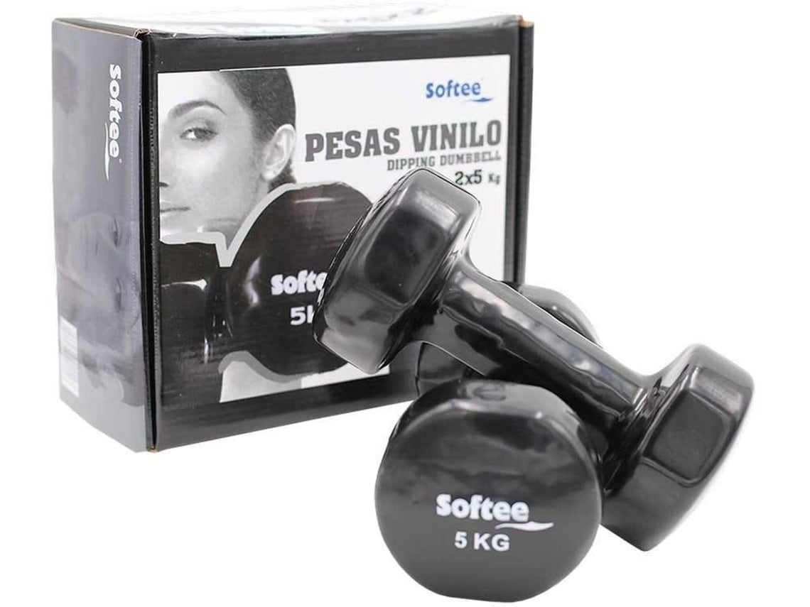 Mancuernas SOFTEE Vinyl Dumbbells Set Peso 5 Kg Worten.es