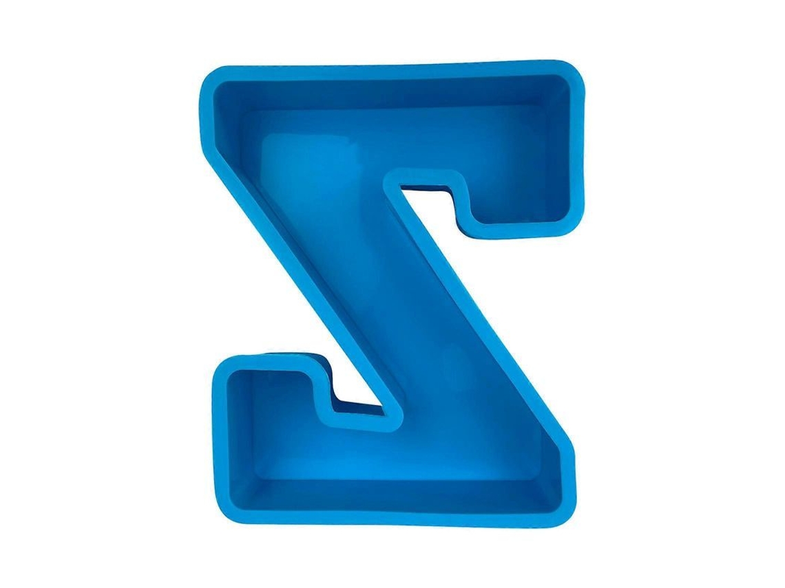 Molde Para Tartas Con Forma De Letra - Molde 3d Para Tartas Y Postres - Alfabeto Inglés - Azul